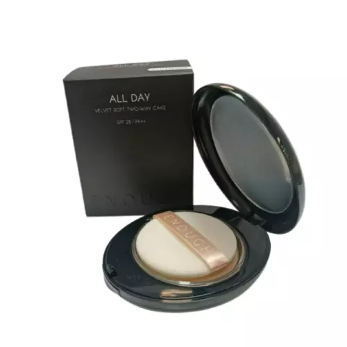 Компактная пудра с запаской Enough 23 All Day Velvet Soft Two-Way Cake Spf 28 Компактная пудра с запаской Enough 23 All Day Velvet Soft Two-Way Cake Spf 28