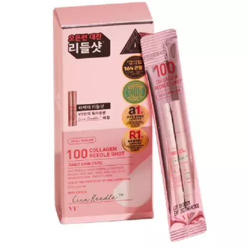 Сыворотка с микроиглами и коллагеном VT Cosmetics Collagen Reedle Shot 100 Stick Pouch, саше 2мл Сыворотка с микроиглами и коллагеном VT Cosmetics Collagen Reedle Shot 100 Stick Pouch, саше 2мл
