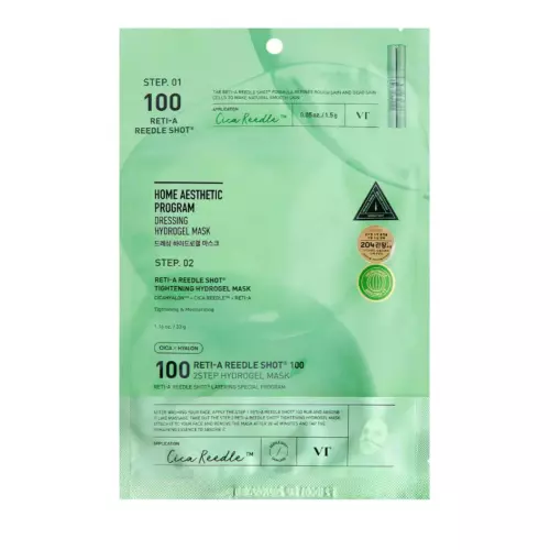 VT Cosmetics Гидрогелевая маска с микроиглами и ретинолом Reti-A Reedle Shot 100 2Step Hydrogel Mask VT Cosmetics Гидрогелевая маска с микроиглами и ретинолом Reti-A Reedle Shot 100 2Step Hydrogel Mask